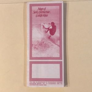 VINTAGE 1988 Map of San Clemente, California